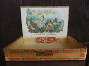 La Azorta Cigars Lilenfeld Bros Chicago Ill Cedar Cigar Box