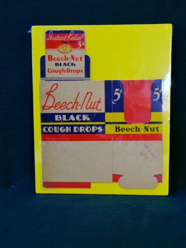 1936 Prototype Beech Nut Black Cough Drops Cardboard Box