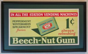 Beech Nut Gum Trolley Sign
