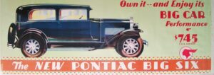 Pontiac 1929 Sedan Advertising Poster Framed