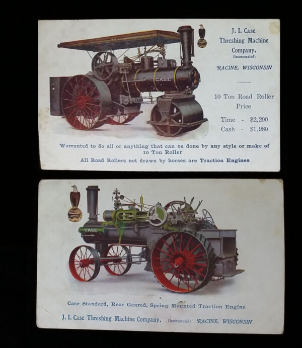 Case Threshing Machine Steam Tractor Postcards