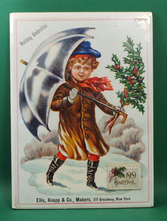 Holiday Umbrella 1909 Calendar Ellis Knapp New York