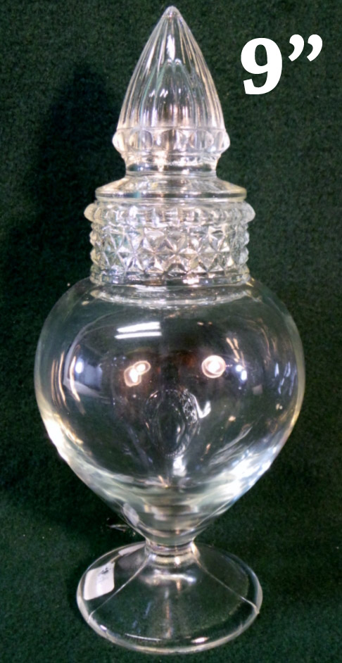 Dakota Pattern Apothecary Glass Candy Jar 9 Inch