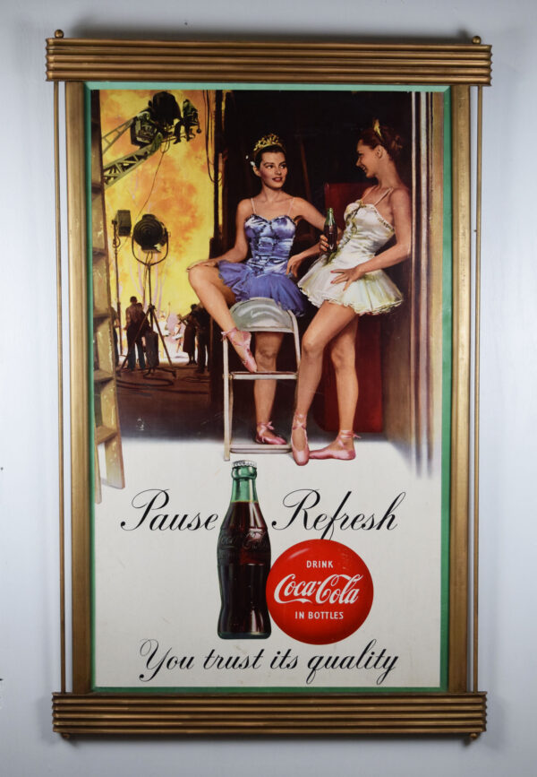 Coca Cola Ballerina Cardboard Sign Kay Frame