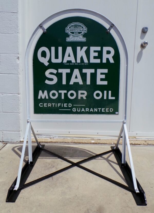 Quaker State Tombstone Sidewalk Sign