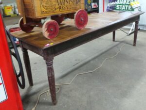 Country Store General Store Table Turned Leg Pine Top
