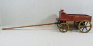 Wooden Horse Drawn Wagon Folk Art