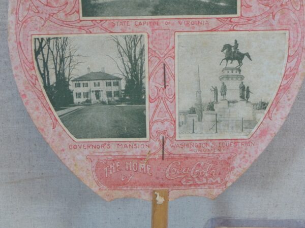 Coca Cola Pepsin Gum Paper Fan & Postcard Richmond VA - Image 4