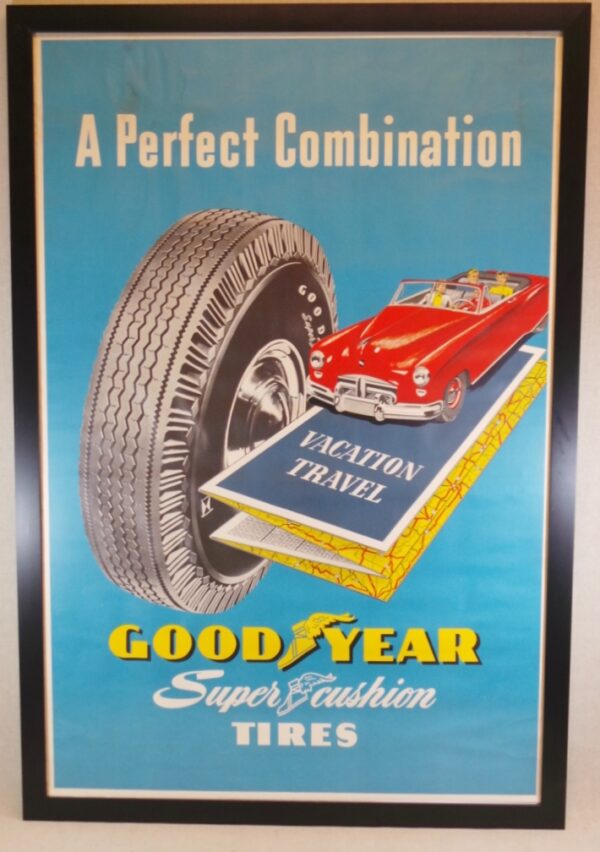 Goodyear Tires Advertising Paper Framed