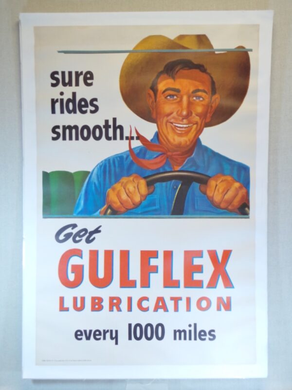 Get Gulflex Lubrication 1000 Miles Gulf Service Station Ad