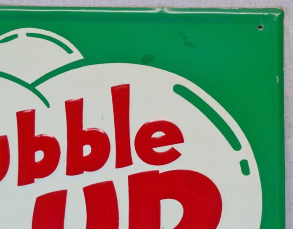 1960's Drink Bubble Up Lemon Lime Soda Embossed Sign - Image 6