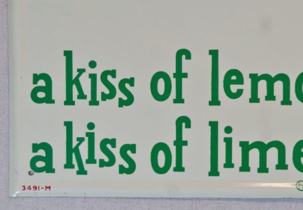1960's Drink Bubble Up Lemon Lime Soda Embossed Sign - Image 9