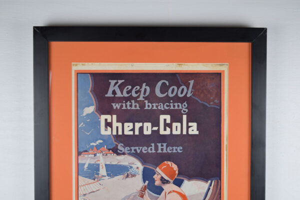 1920's Chero-Cola Soda Beach Theme Hanging Paper Ad Swimsuit - Image 2