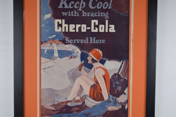 1920's Chero-Cola Soda Beach Theme Hanging Paper Ad Swimsuit - Image 3