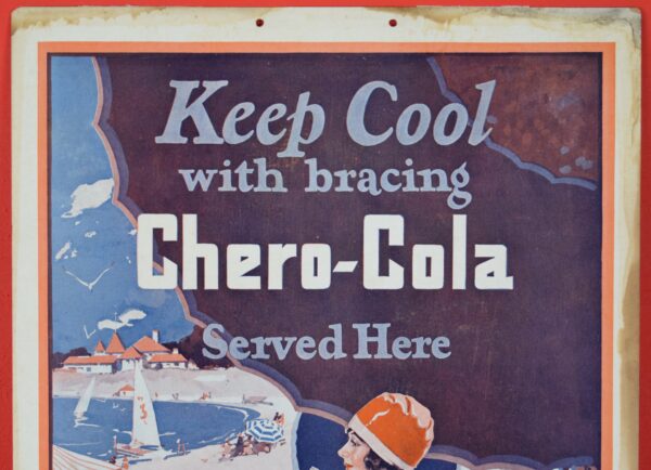 1920's Chero-Cola Soda Beach Theme Hanging Paper Ad Swimsuit - Image 5