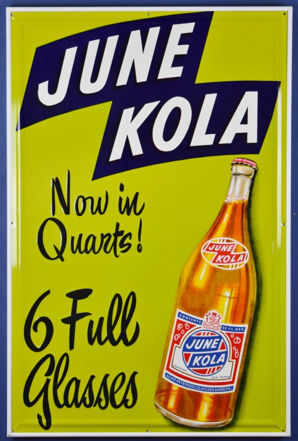 June Kola Embossed Sign Acme Beverage