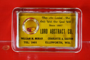 Glass Gambling Dice Paperweight Lord Abstract Ellsworth WI