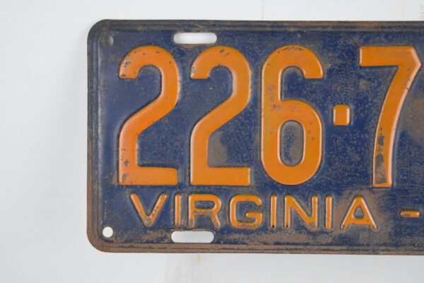 1936 Virginia License Metal Tag Automobile Plate - Image 2