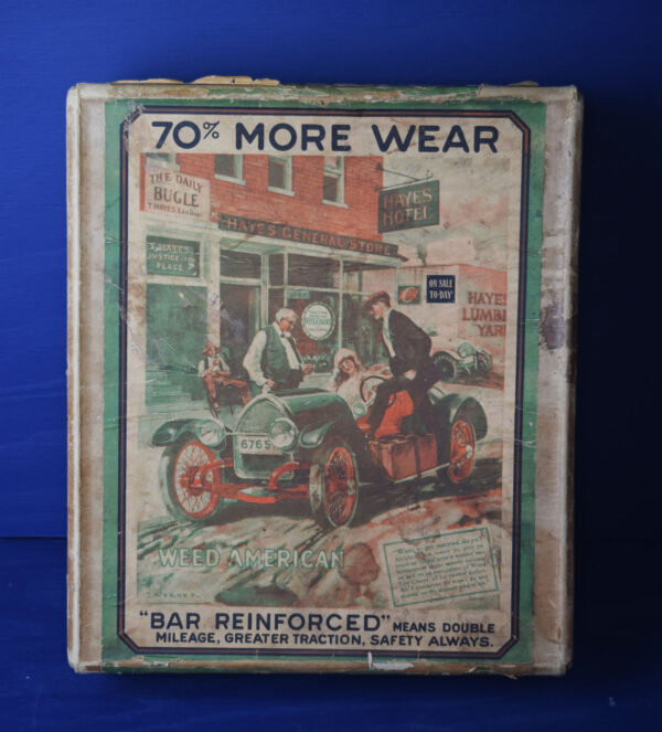 Graphic Weed Chains Heavy Cardboard Box Rare Automotive