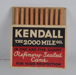Kendall Motor Oil Pull Matches Unused Pack Diamond Match Co