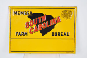 South Carolina Farm Bureau Embossed Metal Sign Nice Size