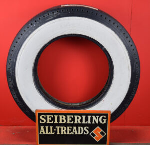 Seiberling Tire Display Rack With Original Seiberling Tire