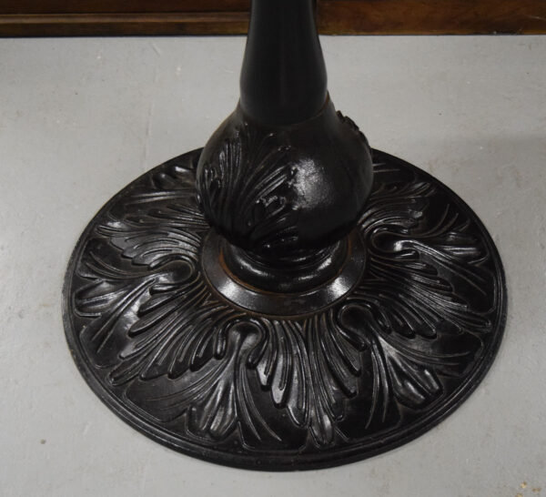 Revolving Octagon Oak Showcase On Ornate Cast Iron Base - Image 5
