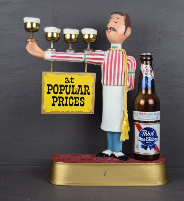 Pabst Blue Ribbon Beer Back Bar Metal Bartender Display Sign