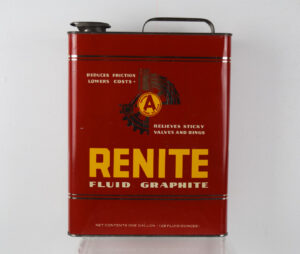 1930s Renite Fluid Graphite One Gallon Can Fuel Additive