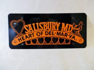 Salisbury MD Heart of DELMARVA License Tag