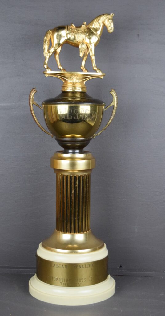 1952 Mid Western Arabian Stallion Trophy Automotive Parts Co