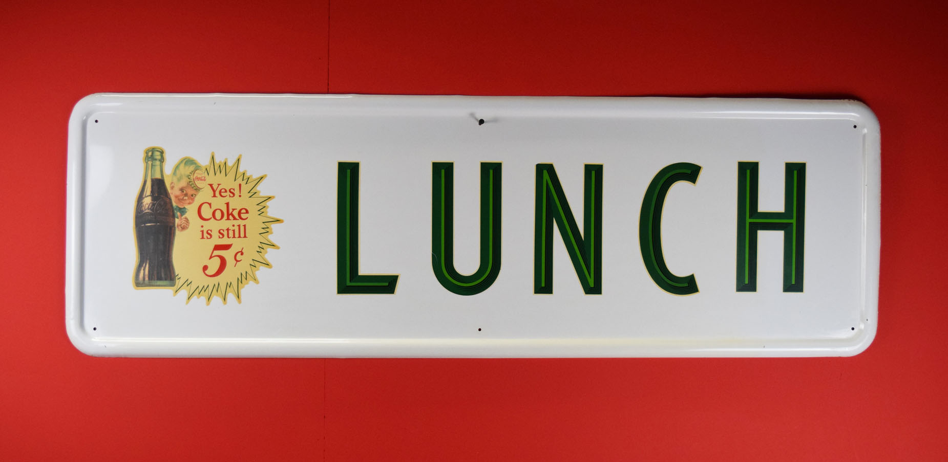 Self Framed Coca Cola Sprite Boy Decal Lunch Sign 50 Inches