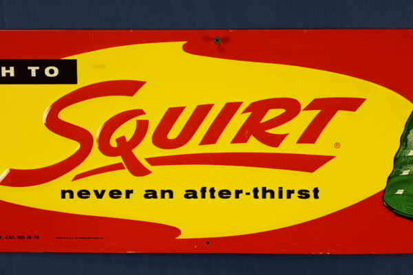 Very Rare Switch To Squirt Embossed Tin Sign Nice Piece - Image 3