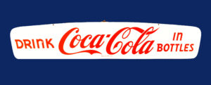 Rare Porcelain Coca Cola Delivery Truck Cab Visor Sign