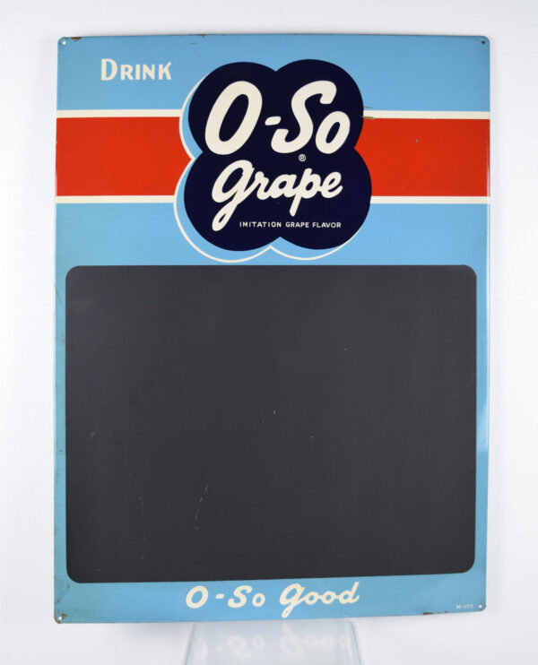 Drink O-So Grape Metal Menu Board Blackboard Sign Rare TAC# 037956