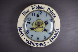 Blue Ribbon Paints Round Light Up Clock Blue Ribbon Displays