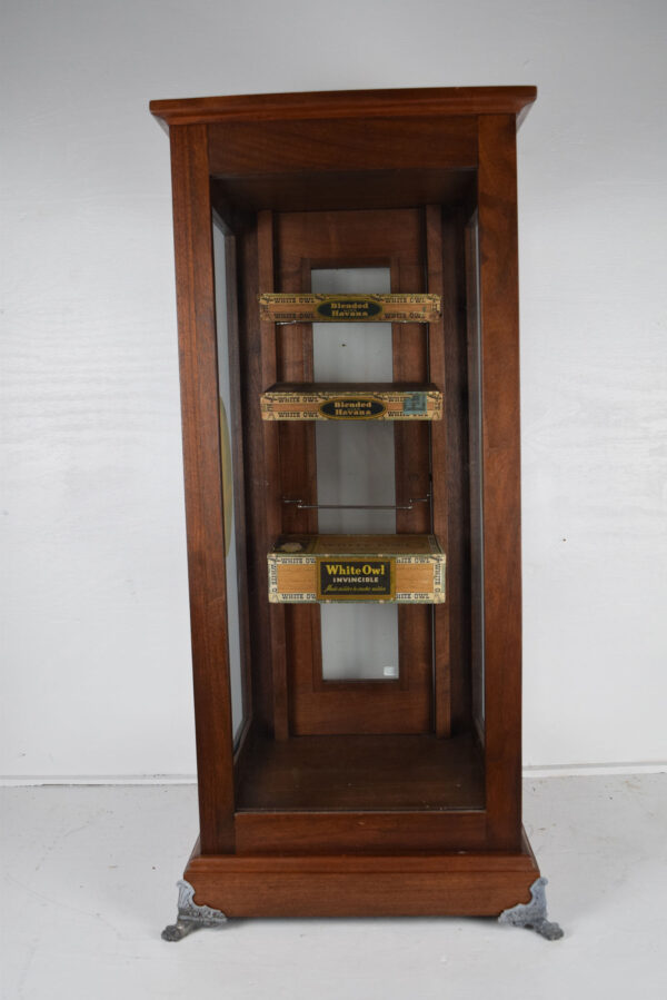 White Owl Cigar Store Glass and Wood Showcase Rare