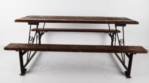 Vintage Iron & Wood Salesman Sample Picnic Table Sutfin Mfg
