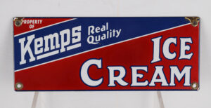 Kemps Real Quality Ice Cream Porcelain Sign