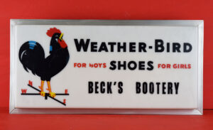 Weather Bird Children's Shoes Light Up Cabinet Sign