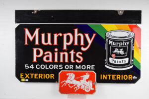 Murphy Paints 8 Color Die Cut Double Sided Porcelain Sign