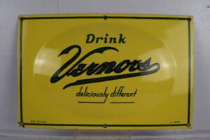Drink Vernors Ginger Ale Deliciously Convex Porcelain Sign