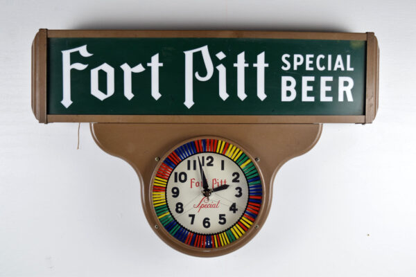 Fort Pitt  Beer Light Up Spinning Neon Clock