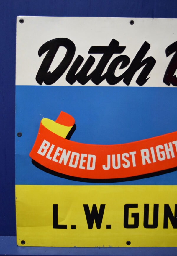1949 Dutch Boy Paints Embossed Tin Lithograph Sign - Image 2