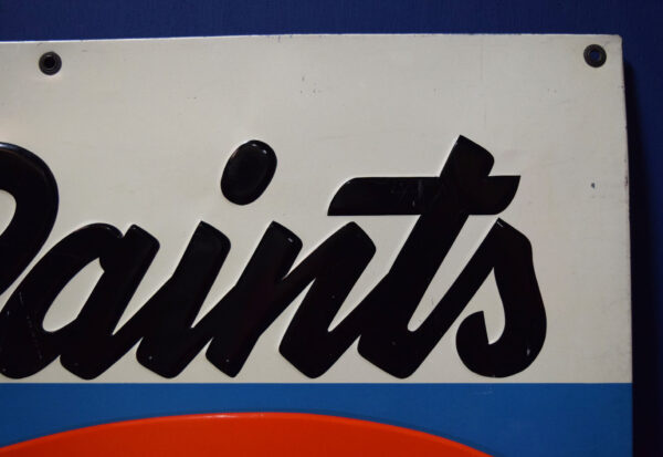 1949 Dutch Boy Paints Embossed Tin Lithograph Sign - Image 7
