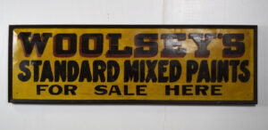 Woolsey's Standard Mixed Paints Wooden Framed Metal Sign