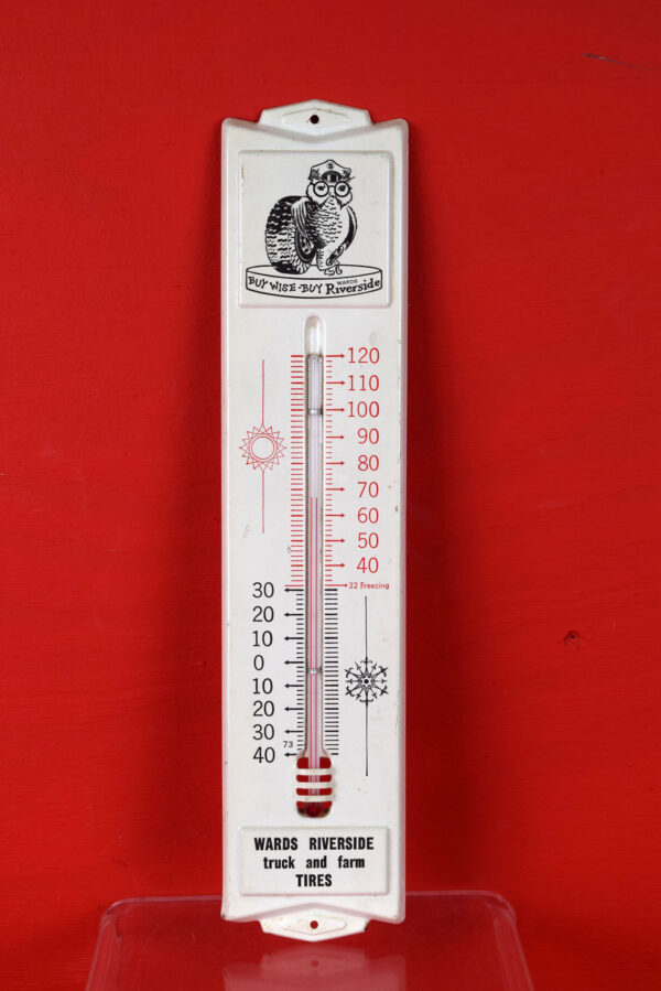 Buy Wise Buy Wards Riverside Tires Metal Thermometer NOS