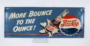 More Bounce To The Ounce Embossed Pepsi Aluminum Sign TAC# 037905