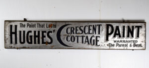 Hughes Crescent Cottage Paint Wooden Sign Reflective Letters