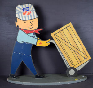 Union Pacific Railroad Wooden Sign Worker With Freight